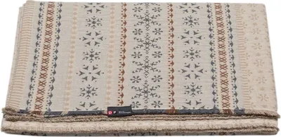 Produktbild von David Fussenegger Wohndecke Lino 'Nordische Bordüre' 135 x 200 cm Beige