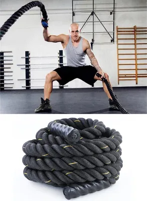 Produktbild von Battle Rope Trainingstau Schwungseil Schlagseil 9 Meter 50mm 12kg
