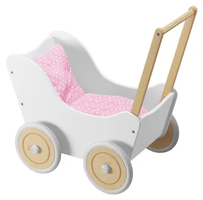 Produktbild von Puppenwagen als Lauflernhilfe in verschiedenen Farben V-95.002weiß