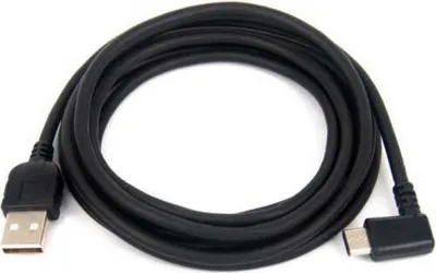 Produktbild von USB 3.1 Typ C 90° rechts gewinkelt Winkelstecker zu USB 2.0 A Kabel 140 cm in Schwarz