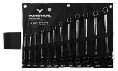 Produktbild von Vorstahl Satz gebogene Ring Maulschlüssel CrV Stahl 12tlg 6-32mm