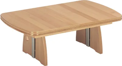 Produktbild von Funktionstisch Carmela höhenverstellbar und ausziehbar 125(165, 205, 245) x 75 x 55-74 Couchtisch massiv Buche 16103