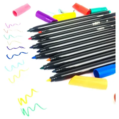 Produktbild von BIC Intensity Filzstifte, 12 auswaschbare Farben, für Erwachsene und Kinder