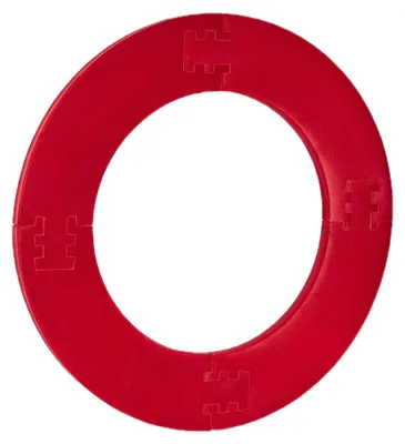 Image de Relaxdays Dart Catchring R7, 4 pièces, anneau de protection pour cible de fléchettes de 45 cm, protection murale stable, EVA, Ø total 72 cm, rouge