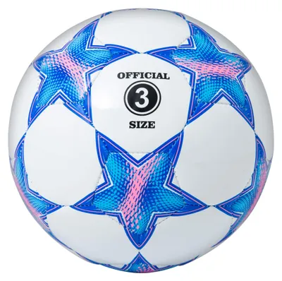 Productafbeelding van Voetbal maat 3, voor kinderen, met sterpatroon, blauw