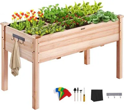 Obrázok produktu pre Famanu Kweekbak na nožičkách – vyvýšený záhon pre záhradu alebo balkón – drevo – 86 x 46 x 76 cm
