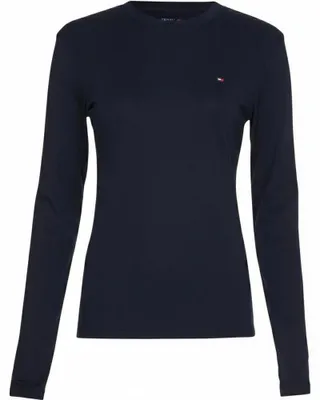 Image de Tommy Hilfiger - T-shirt pour femme, manches longues NA1338 (XS) (noir)