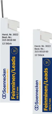 Produktbild von Soennecken Feinmine Druckbleistift Stärke der Mine: 0,7 mm Bezeichnung der Härte: HB