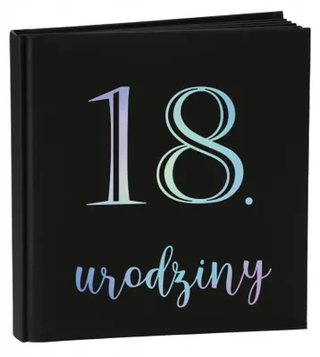 Produktbild von Schwarzes Gästebuch für 18. Geburtstag, Fotoalbum Geschenk