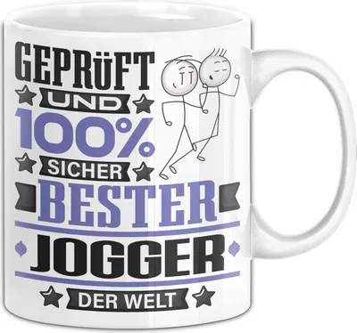 Produktbild von Jogger Geschenk Lustiger Spruch für Jogger Geschenkidee Bester Jogger Der Welt (Weiß)