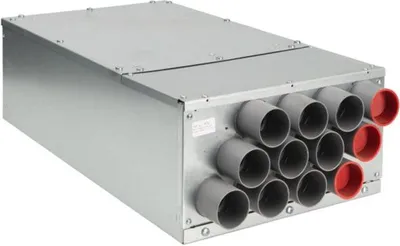 Produktbild von 12-fach Luftverteiler mit integriertem Schalldämpfer für DN 50 Kunststoff-Flexkanal Anschluss DN 160