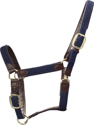 Produktbild von Kentucky Horsewear Stallhalfter Plaited Nylon Halfter Nylonhalfter Navy Cob