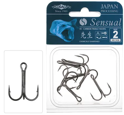 Image de Mikado Hameçons triples Sensual Round, taille 12, boîte de 10