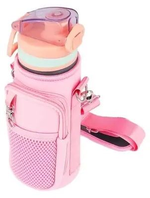 Produktbild von bb Klostermann GmbH Trinkflasche mit Umhängetasche rosa (3)