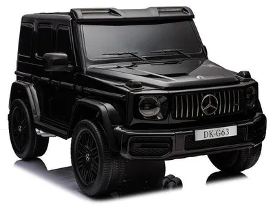 Immagine prodotto di Macchinina elettrica per bambini – Auto "Mercedes G63 AMG" – Modello autorizzato – Posti: 2 – 24V, 200W, trazione integrale – 2,4 GHz, lettore MP3 + sedile in pelle + pneumatici in EVA – Colore: nero