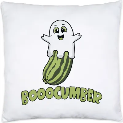 Produktbild von Booocumber Gurkenmotiv Kissen Geschenkidee Halloween Geist Gemüse