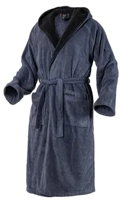 Imagen del producto de Bata de algodón de alta calidad para mujer y hombre, marca Swiss Bademantel, modelo ARBON, con capucha. Ideal para usar por la mañana