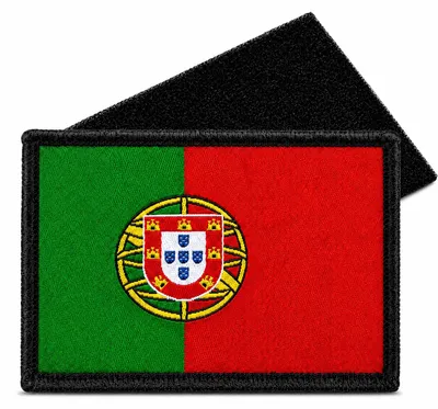 Zdjęcie produktu dla Flaga Portugalii, haftowana, do przyszycia - 75 x 50 mm