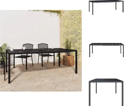 Zdjęcie produktu dla vidaXL Stół ogrodowy antracyt 200x100x72 cm stal - Stoły ogrodowe