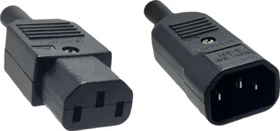 Produktbild von Kaltgerätestecker IEC 320 C14 und Kaltgerätekupplung IEC 320 C13, 10 A 250 V