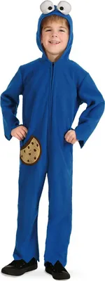 Keksmonster Kostüm blaues Monster für Kinder Gr. 104-116 Overall Karneval Fasching Mottoparty Kindergeburtstag Halloween