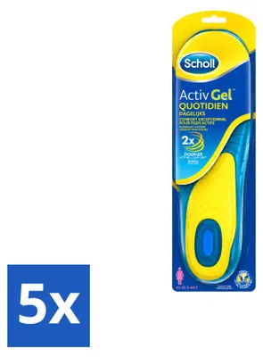 Productafbeelding van 5 paar Scholl ActivGel inlegzolen Everyday - Maat 35,5 - 40,5 - Voordeelverpakking - 5 paar