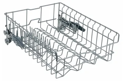 A close-up view of a dishwasher rack.