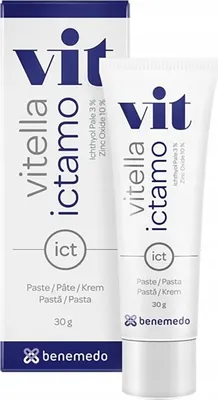 A product shot of a tube of cream and its box.