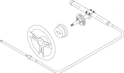 Produktbild von SeaStar 90º Montagesatz für Steuerkopf