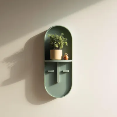 Productafbeelding van Decords 3D-wandorganizer – gebogen wandplank, 33 cm