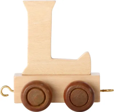 Produktbild von Small Foot Design 7471 Buchstabenzug aus Holz, Buchstabenwaggon L, natur (1 Stück)