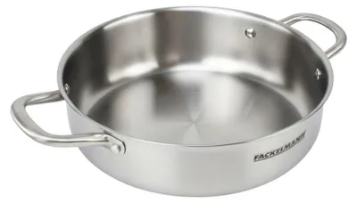 Stoofpan 28 cm Edelstahl Triply, 6 Liter, ohne Antihaftbeschichtung