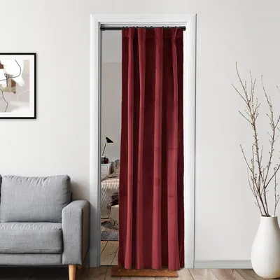 Immagine prodotto di Tende in velluto per San Valentino, ideali per porte, soggiorni, in stile vintage, colore rosso