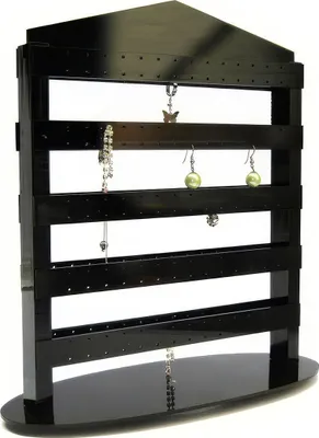 Produktbild von Acryl Ohrringständer Tisch-Vitrine Ohrsteckerdisplay Schmuckständer Drehbar