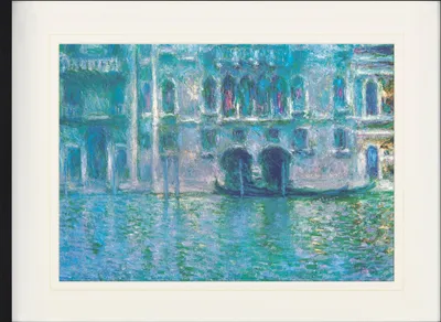 Produktbild von Claude Monet Zarámovaný obraz s elegantní paspartou | Obrazy na zeď | V rámu - Palazzo Da Mula Morosini v Benátkách, 1908 (60 x 80 cm)