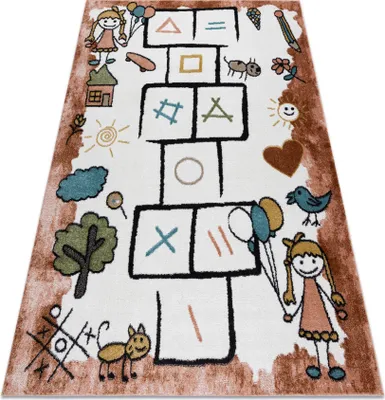Zdjęcie produktu dla Dywan FUN Hop dla dzieci, Klasy, zwierzęta  różowy 160x220 cm