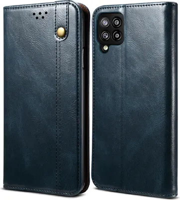 Produktbild von Galaxy A42 5G Hülle, LaimTop Leder Flip Brieftasche Schutzhülle für Samsung Galaxy A42 5G Blau