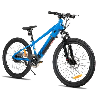 Produktbild von JOYSTAR 24‑Zoll Elektro‑Mountainbike für Jugendliche, 24V 5.2Ah Akku, 25 km/h, Federgabel, verstellbarer Sattel, Scheibenbremse
