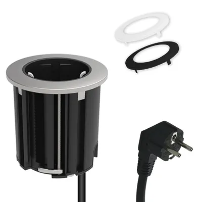 Produktbild von kalb | Einbausteckdose 230V für Arbeitsplatten u. Möbel mit EU-Stecker