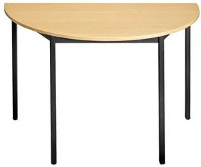 Produktbild von SODEMATUB Mehrzwecktisch buche, schwarz halbrund, Vierkantrohr schwarz, 120,0 x 60,0 x 74,0 cm