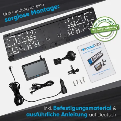 Image de Omnivid Solar6 Kabelloses Solar-Rueckfahrvideosystem