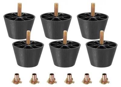 Image de Set de 6 pieds de meubles de remplacement 40 x 60 mm pour chaises et bancs