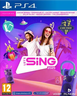 Obrázok produktu pre Hra PS4 Let's Sing 2025 + 2 mikrofóny (kompatibilná s PS5)