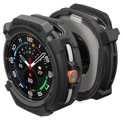 Obrázek produktu pro Spigen Rugged Armor, Pouzdro, Chytré hodinky, Černá, Samsung, Watch 8 Classic (46mm), Termoplastický polyuretan (TPU)