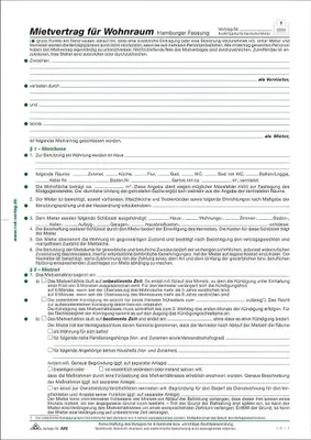Image de RNK Verlag 526 Contrat de location de logement version hambourgeoise 6 pages pliées sur DIN A4(P)