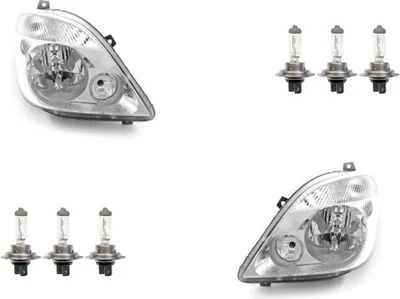 Produktbild von Scheinwerfer Set Halogen passend für Mercedes Sprinter 906 mit 3xH7 L R ab 2006- 9068200561 A9068200561 9068200661 A9068200661 Johns