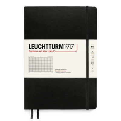 Produktbild von Leuchtturm1917 Notizbuch B5 Hardcover schwarz kariert