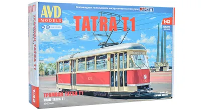 Zdjęcie produktu dla Tramwaj Tatra T1 - ZESTAW modelarski - AVD 1:43