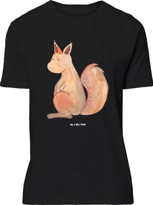 Produktbild von Mr. & Mrs. Panda Größe M T-Shirt Einhorn Glauben - Schwarz - Geschenk, mit Spruch, Shirt, Eichhörnchen, Unicorn, Tshirt, Herren, Einhörner, Einhörnchen, Eichhorn