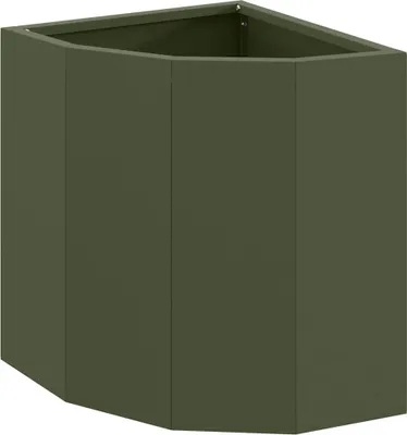 Image de vidaXL Plante d'angle vert olive 30 x 30 x 35 cm Acier